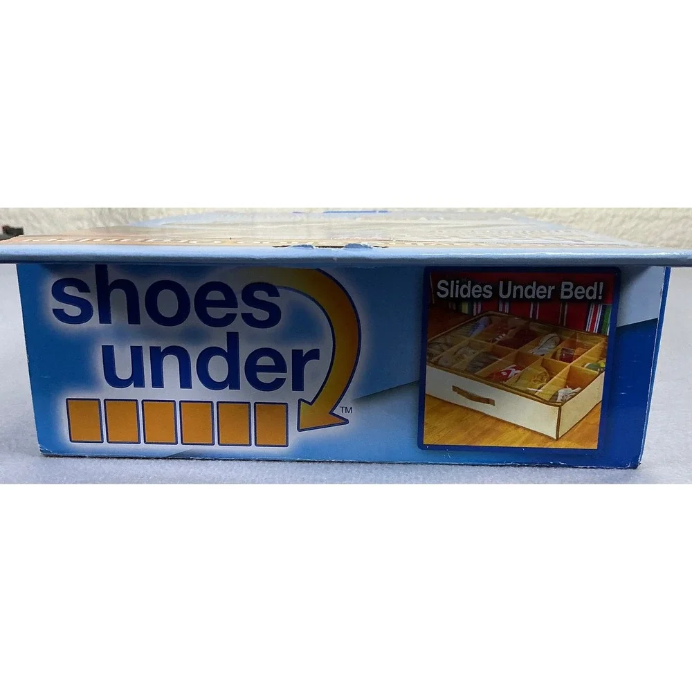 Shoes Under‎ Space Saving Under Bed Shoe Organizer Holds 12 Pairs As Seen On TV